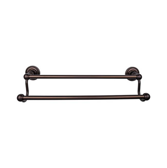 Top Knobs Edwardian Bath Towel Bar Double - Rope Backplate