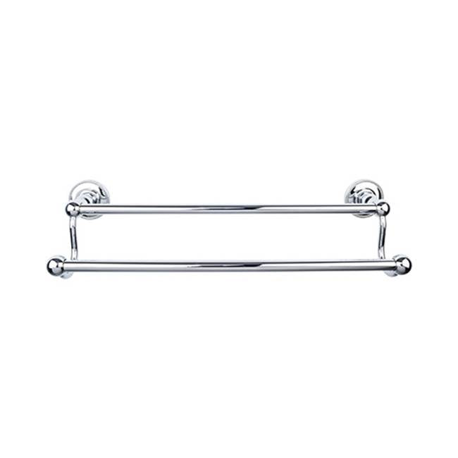 Top Knobs Edwardian Bath Towel Bar Double - Beaded Backplate