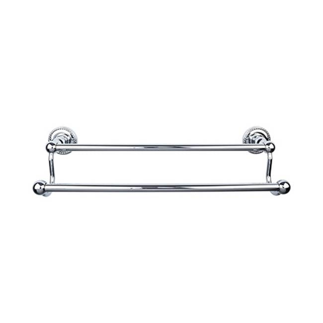 Top Knobs Edwardian Bath Towel Bar Double - Rope Backplate