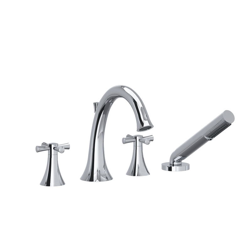 Riobel ED12 Edge 4-Hole Deck Mount Tub Filler