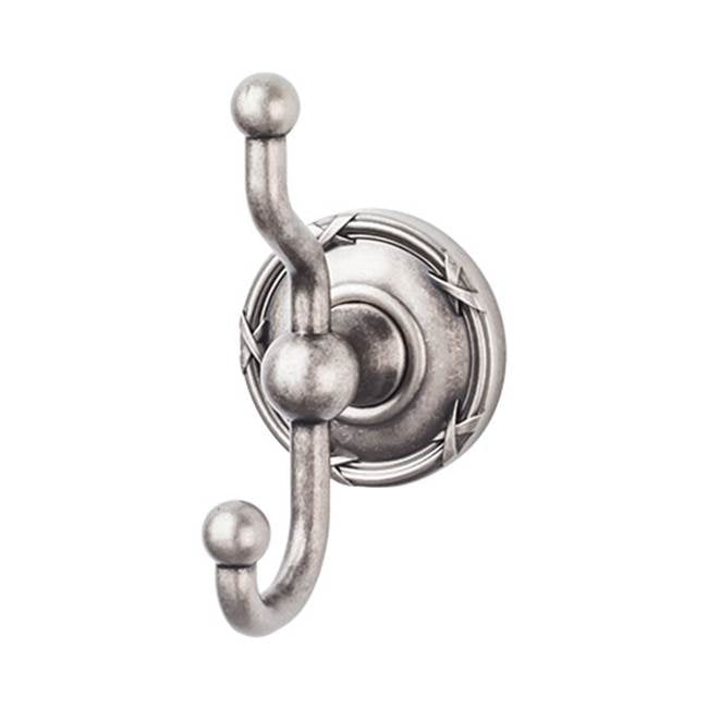 Top Knobs ED2E Edwardian Bath Double Hook - Ribbon Backplate - Parent