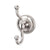 Top Knobs ED2A Edwardian Bath Double Hook  - Beaded Backplate