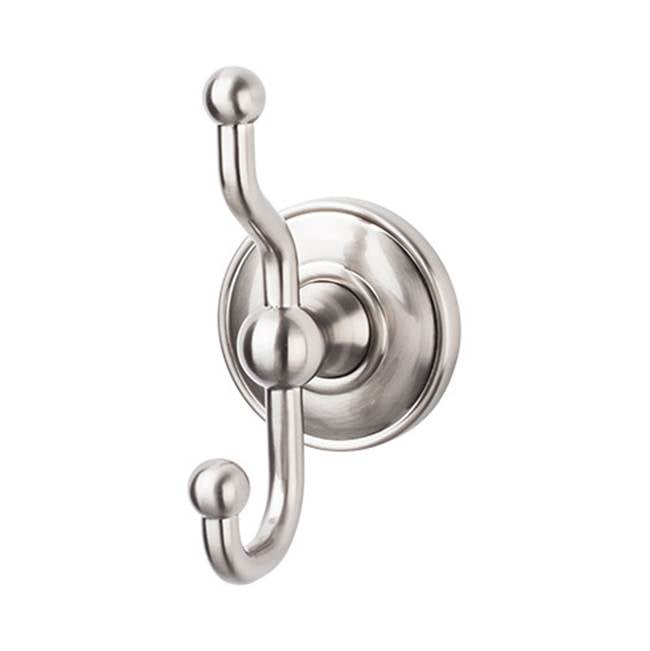 Top Knobs ED2D Edwardian Bath Double Hook  - Plain Backplate