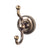 Top Knobs ED2A Edwardian Bath Double Hook  - Beaded Backplate