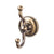 Top Knobs ED2D Edwardian Bath Double Hook  - Plain Backplate