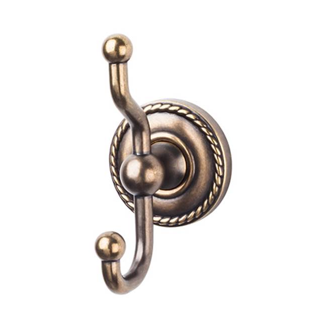 Top Knobs ED2F Edwardian Bath Double Hook  - Rope Backplate