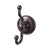 Top Knobs ED2D Edwardian Bath Double Hook  - Plain Backplate
