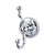 Top Knobs ED2A Edwardian Bath Double Hook  - Beaded Backplate