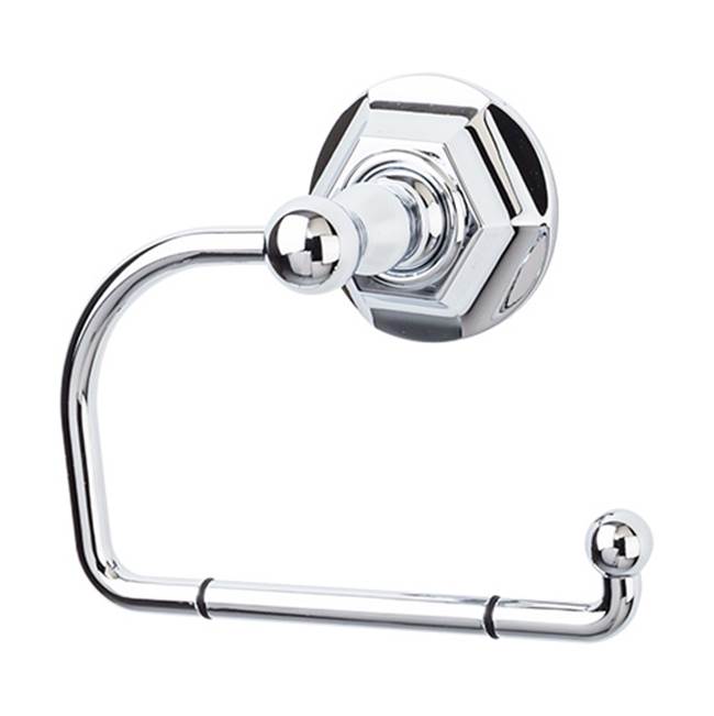 Top Knobs ED4B Edwardian Bath Tissue Hook  - Hex Backplate