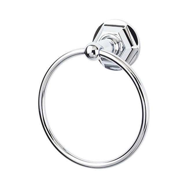 Top Knobs ED5B Edwardian Bath Ring  - Hex Backplate