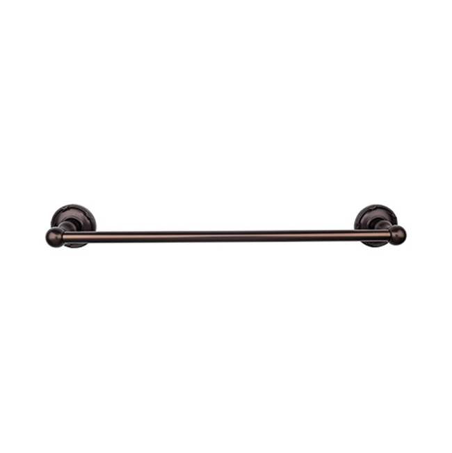 Top Knobs Edwardian Bath Towel Bar Single - Ribbon Backplate