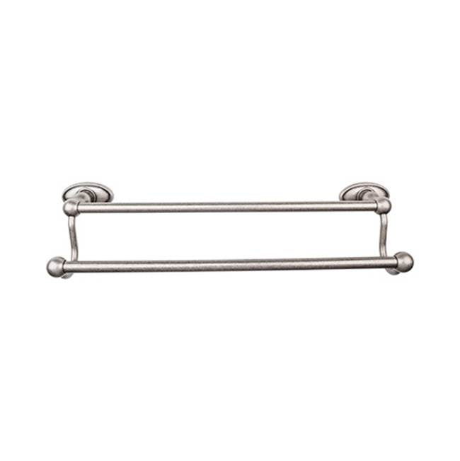 Top Knobs Edwardian Bath Towel Bar Double - Oval Backplate