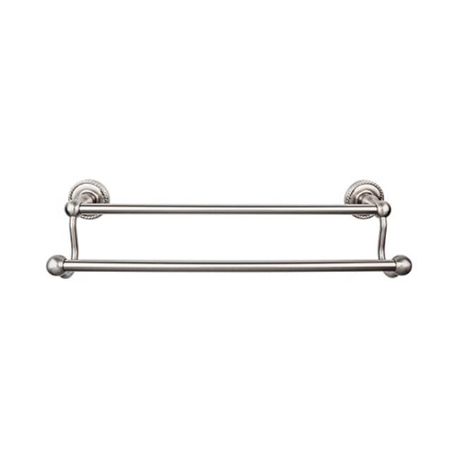 Top Knobs Edwardian Bath Towel Bar Double - Rope Backplate