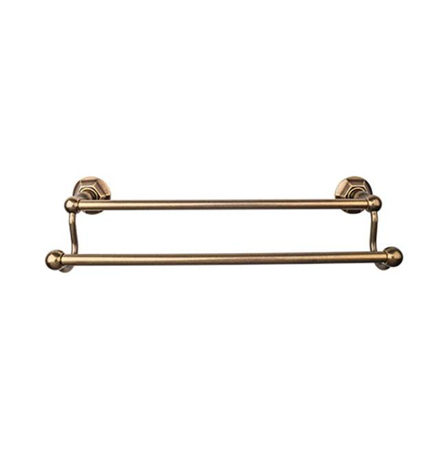 Top Knobs Edwardian Bath Towel Bar Double - Hex Backplate
