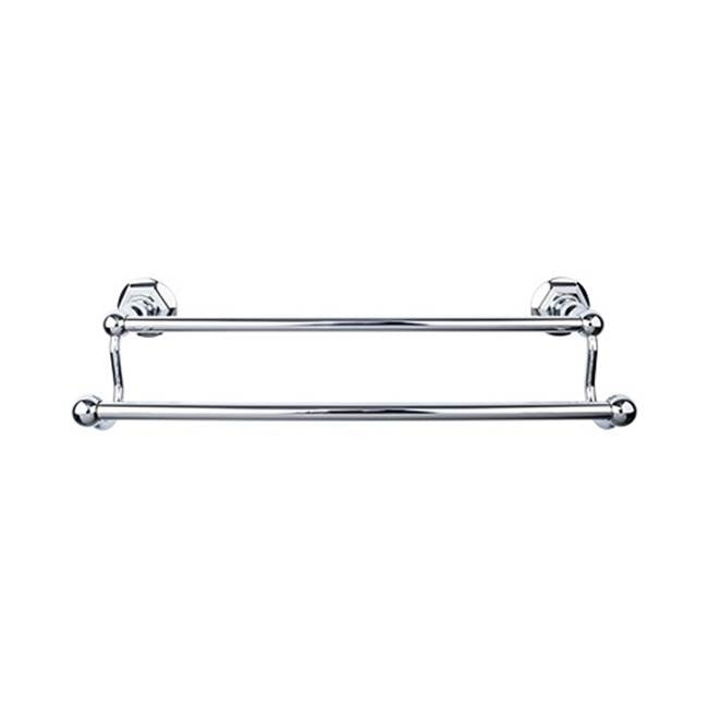 Top Knobs Edwardian Bath Towel Bar Double - Hex Backplate