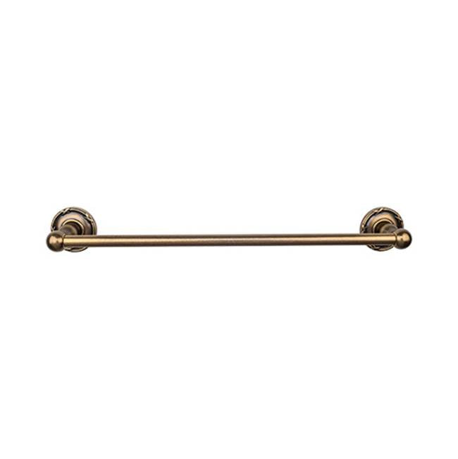 Top Knobs Edwardian Bath Towel Bar Single - Ribbon Backplate