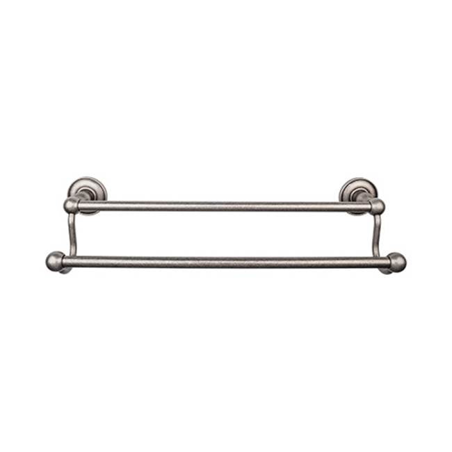 Top Knobs Edwardian Bath Towel Bar Double - Plain Backplate