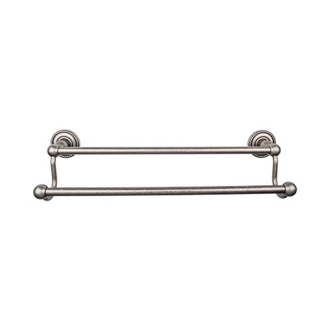 Top Knobs Edwardian Bath Towel Bar Double - Rope Backplate