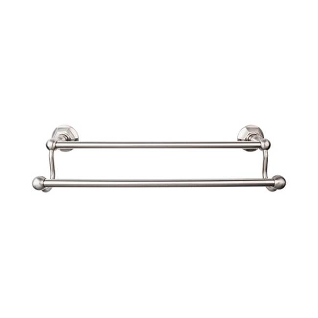 Top Knobs Edwardian Bath Towel Bar Double - Hex Backplate