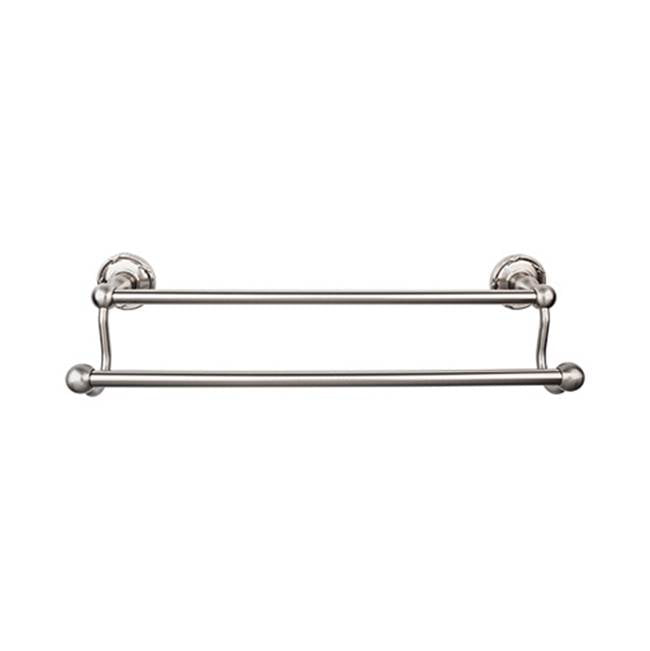 Top Knobs Edwardian Bath Towel Bar Double - Ribbon Backplate