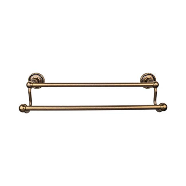 Top Knobs Edwardian Bath Towel Bar Double - Ribbon Backplate