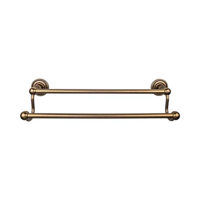Top Knobs Edwardian Bath Towel Bar Double - Rope Backplate