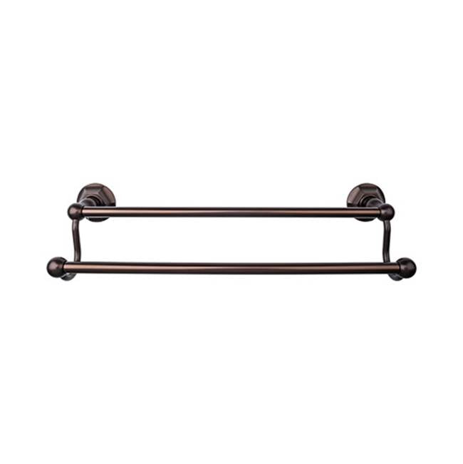 Top Knobs Edwardian Bath Towel Bar Double - Hex Backplate