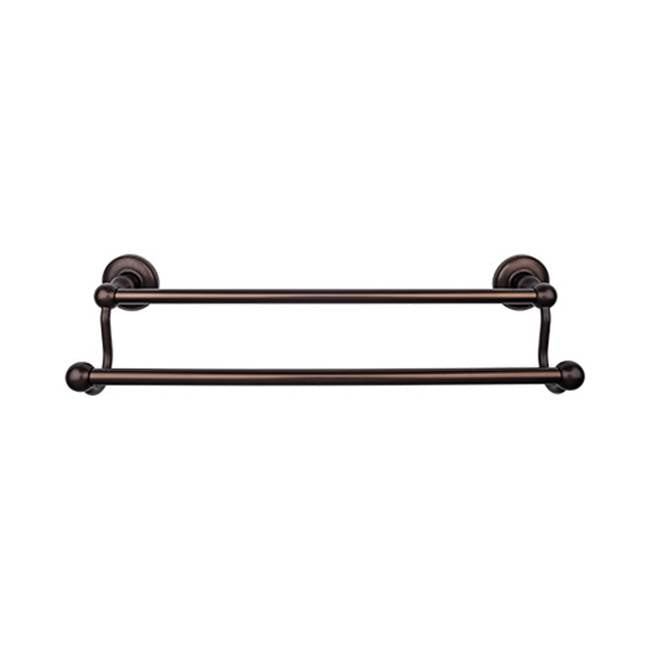 Top Knobs Edwardian Bath Towel Bar Double - Plain Backplate