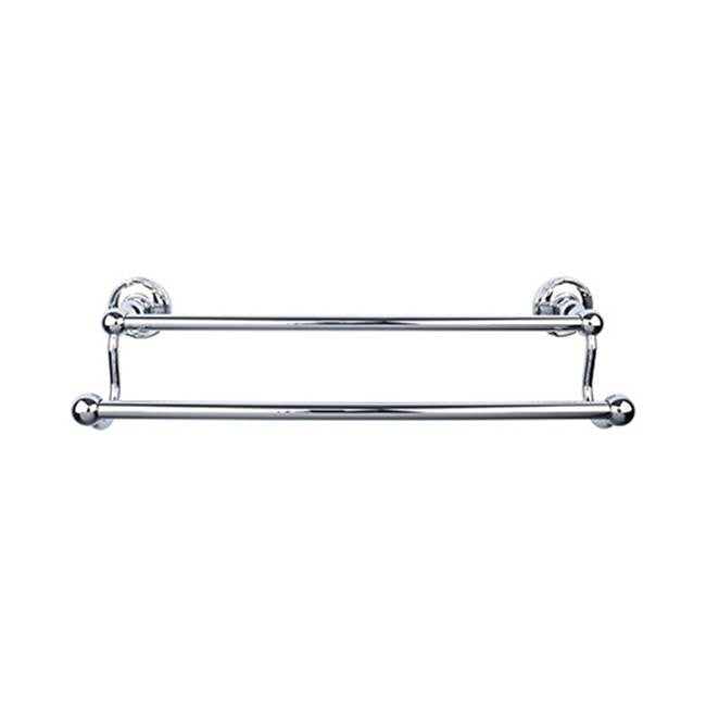 Top Knobs Edwardian Bath Towel Bar Double - Ribbon Backplate