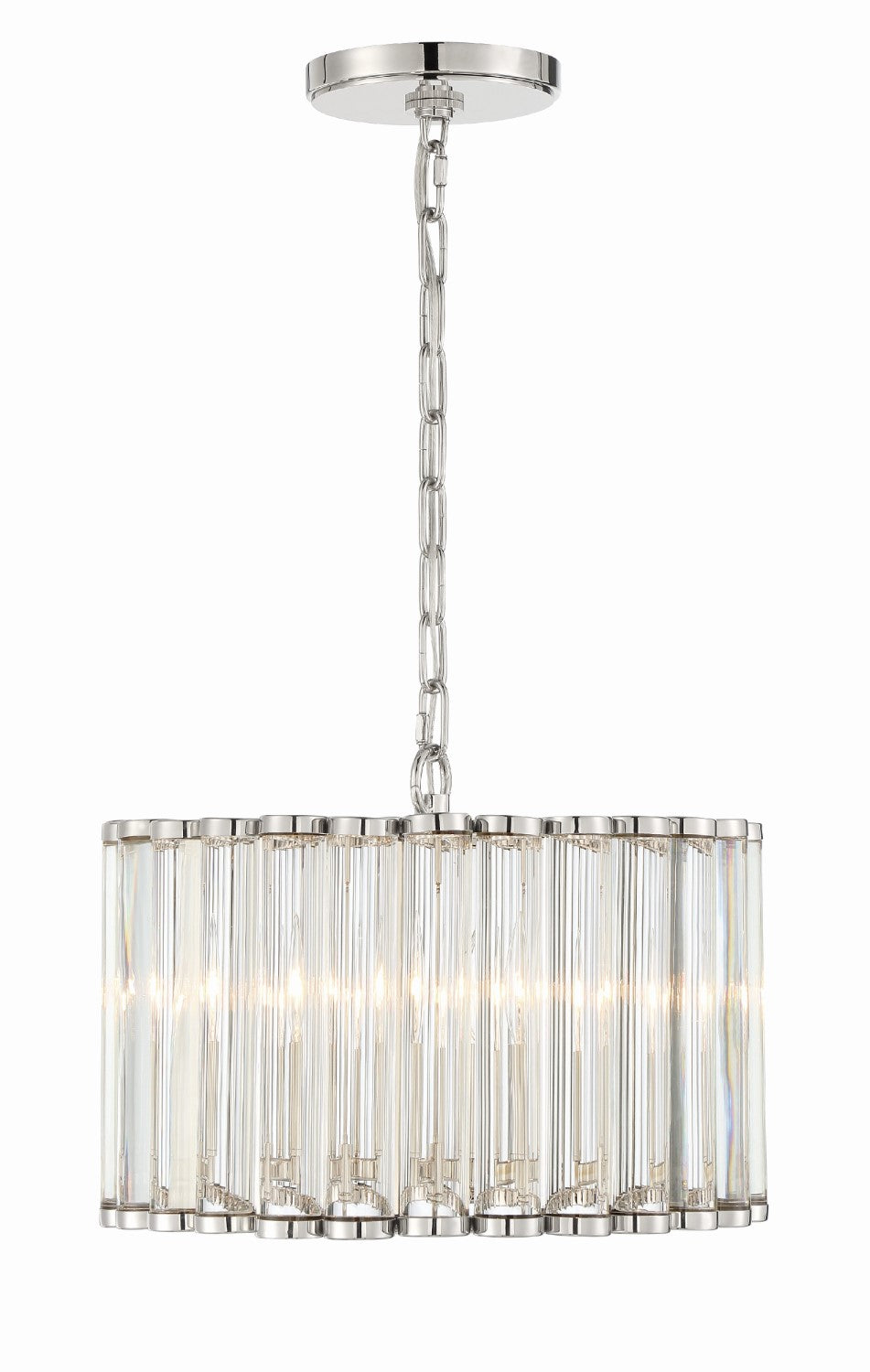 Crystorama ELL-B3004-PN Libby Langdon for Crystorama Elliot 4 Light Pendant - Polished Nickel