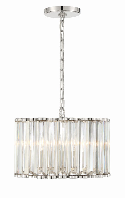 Crystorama ELL-B3004-PN Libby Langdon for Crystorama Elliot 4 Light Pendant - Polished Nickel