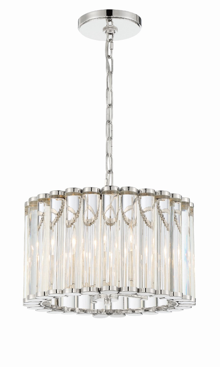 Crystorama ELL-B3004-PN Libby Langdon for Crystorama Elliot 4 Light Pendant - Polished Nickel