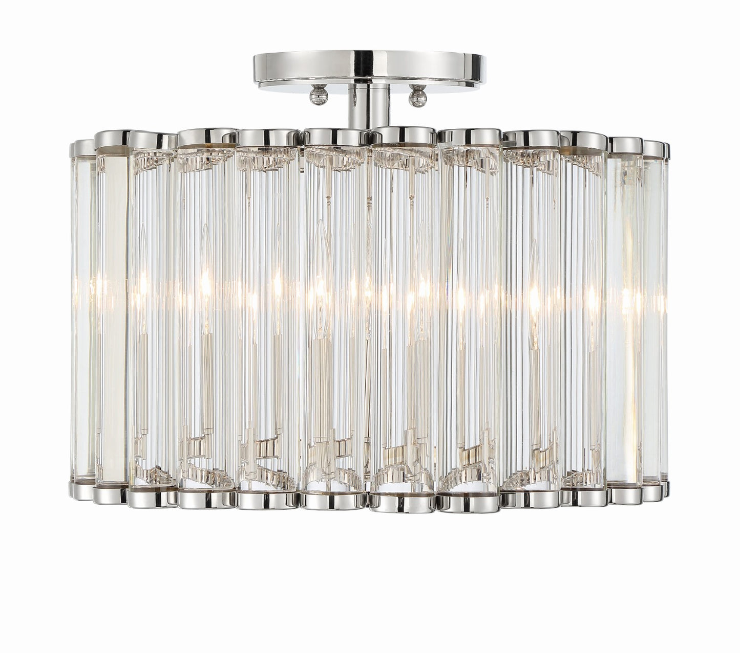 Crystorama ELL-B3004-PN_CEILING Libby Langdon for Crystorama Elliot 4 Light Ceiling Mount - Polished Nickel