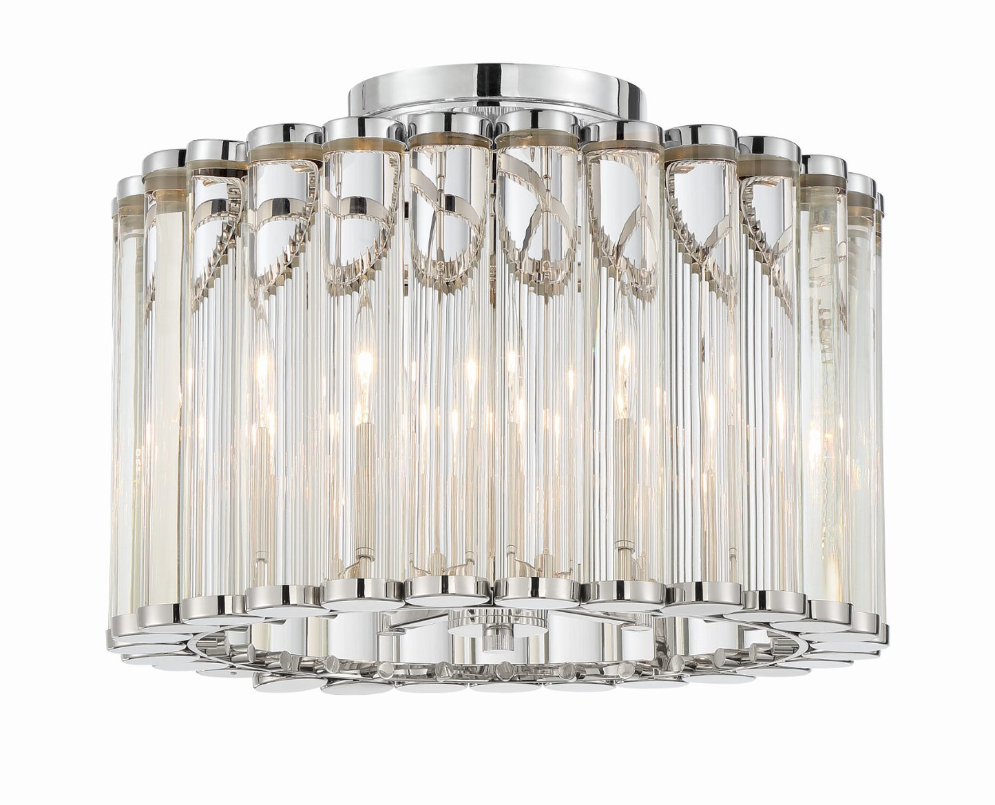 Crystorama ELL-B3004-PN_CEILING Libby Langdon for Crystorama Elliot 4 Light Ceiling Mount - Polished Nickel