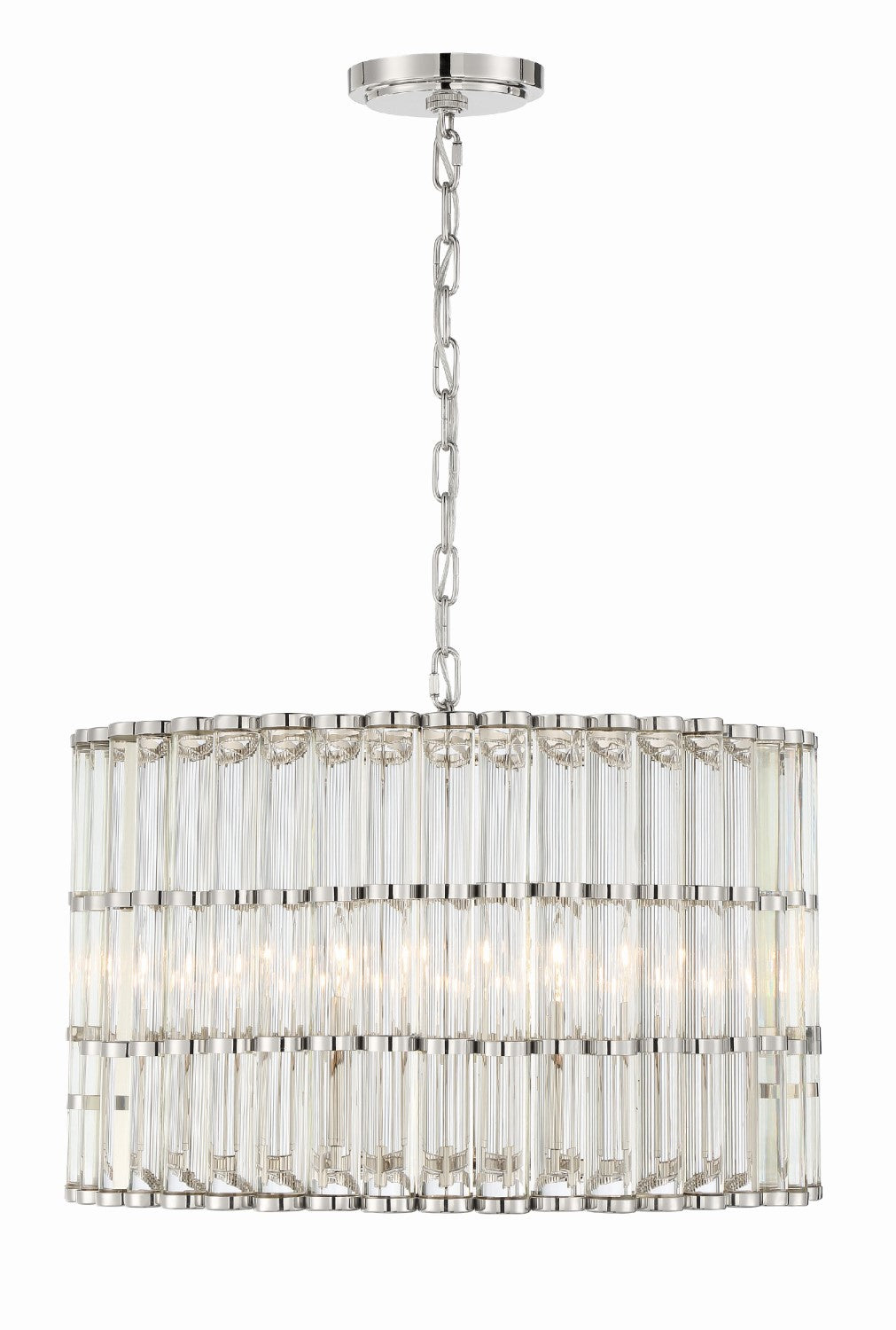 Crystorama ELL-B3006-PN Libby Langdon for Crystorama Elliot 6 Light Chandelier - Polished Nickel