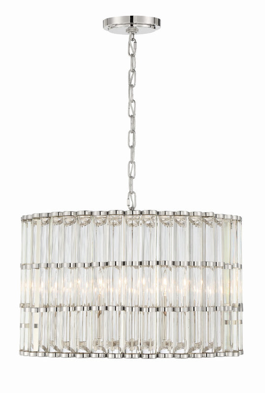 Crystorama ELL-B3006-PN Libby Langdon for Crystorama Elliot 6 Light Chandelier - Polished Nickel