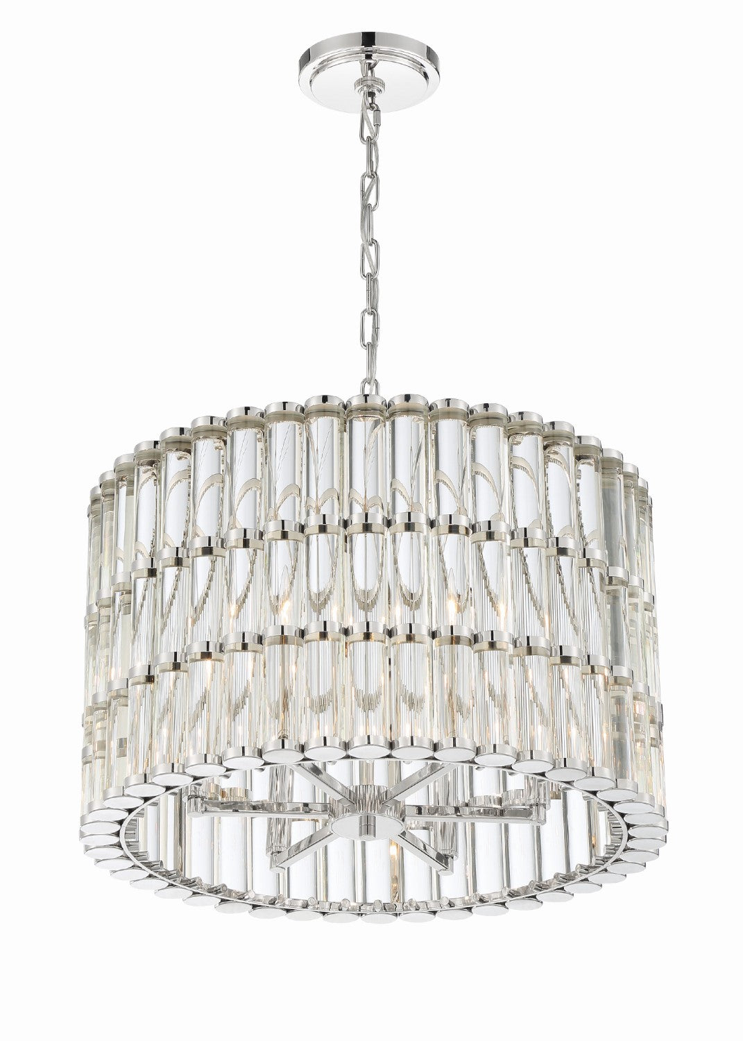 Crystorama ELL-B3006-PN Libby Langdon for Crystorama Elliot 6 Light Chandelier - Polished Nickel