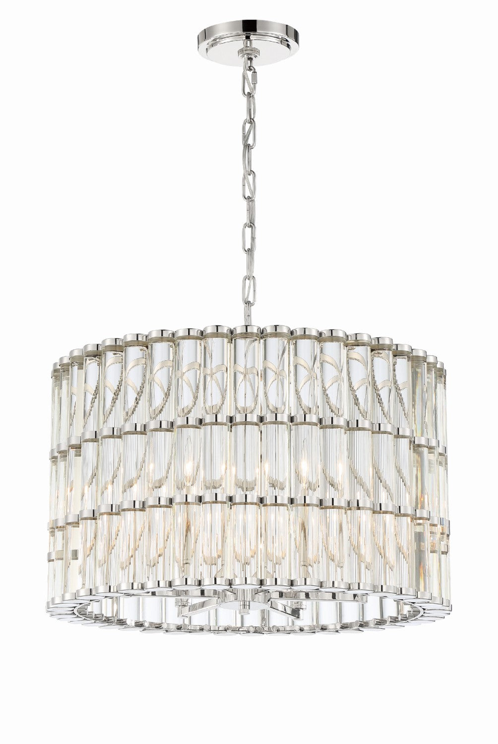 Crystorama ELL-B3006-PN Libby Langdon for Crystorama Elliot 6 Light Chandelier - Polished Nickel