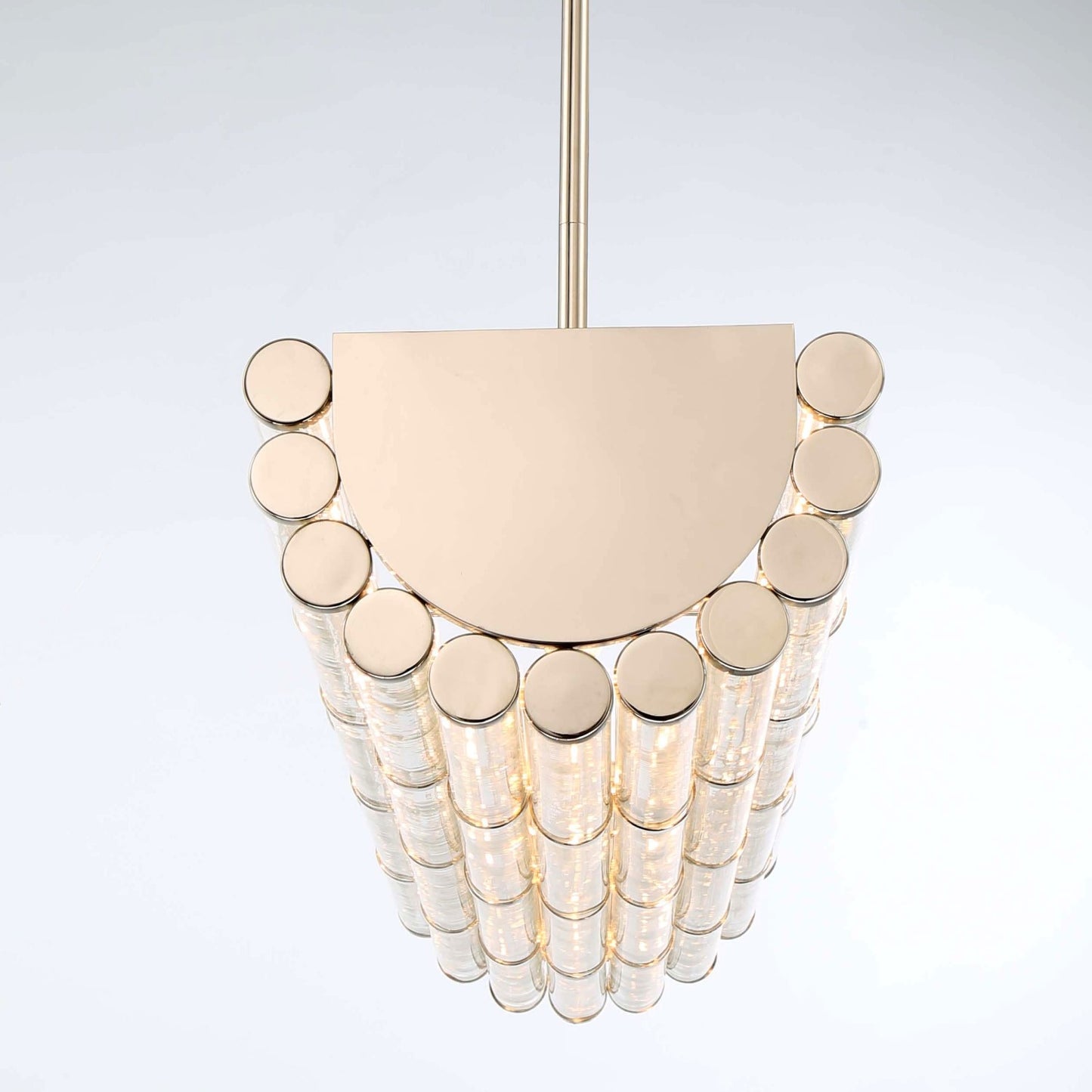 Crystorama ELL-B3007-PN Libby Langdon for Crystorama Elliot 6 Light Linear Chandelier - Polished Nickel