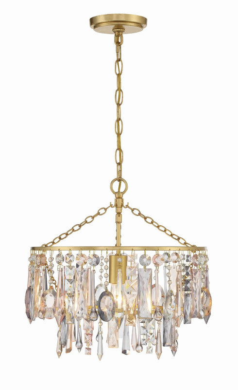 Crystorama ELS-7100-GA Elsa 1 Light Pendant - Antique Gold