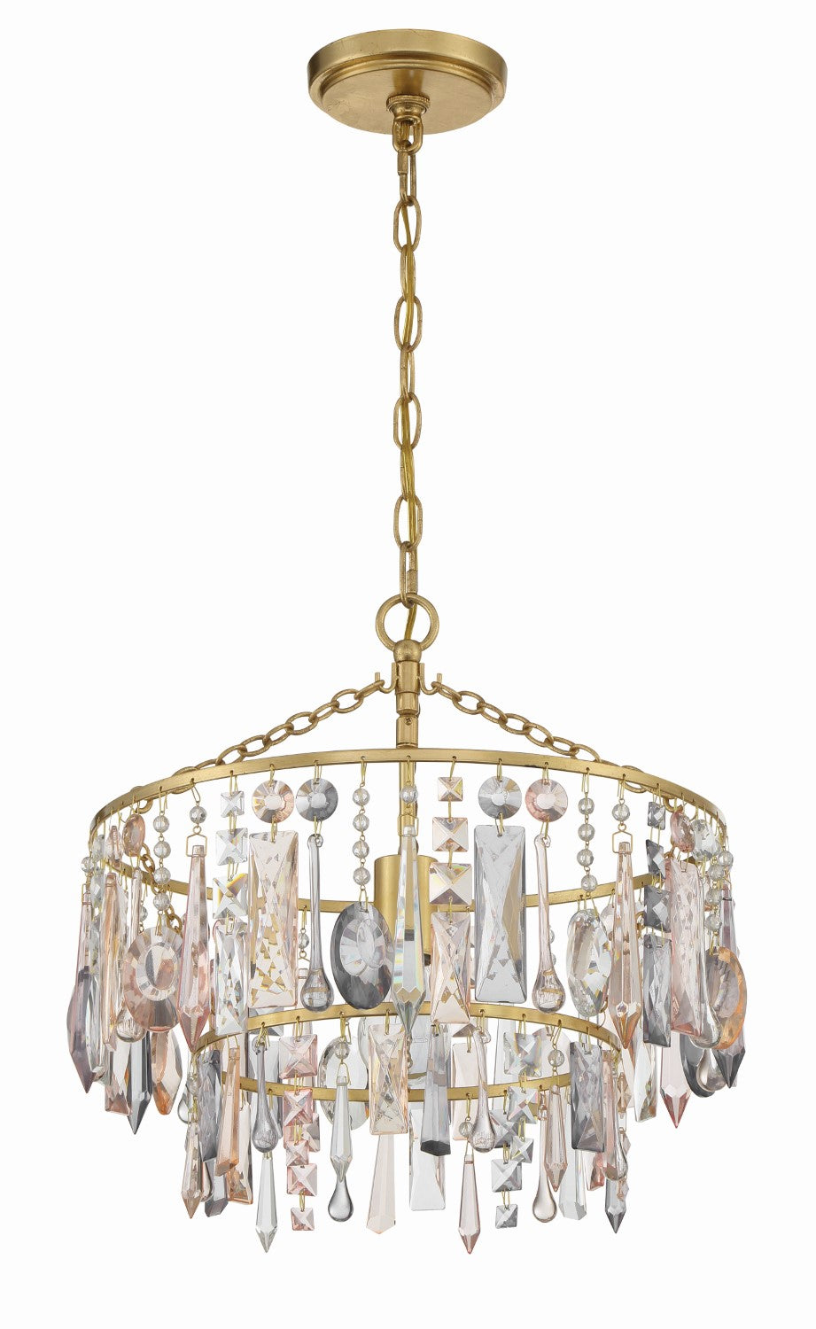 Crystorama ELS-7100-GA Elsa 1 Light Pendant - Antique Gold