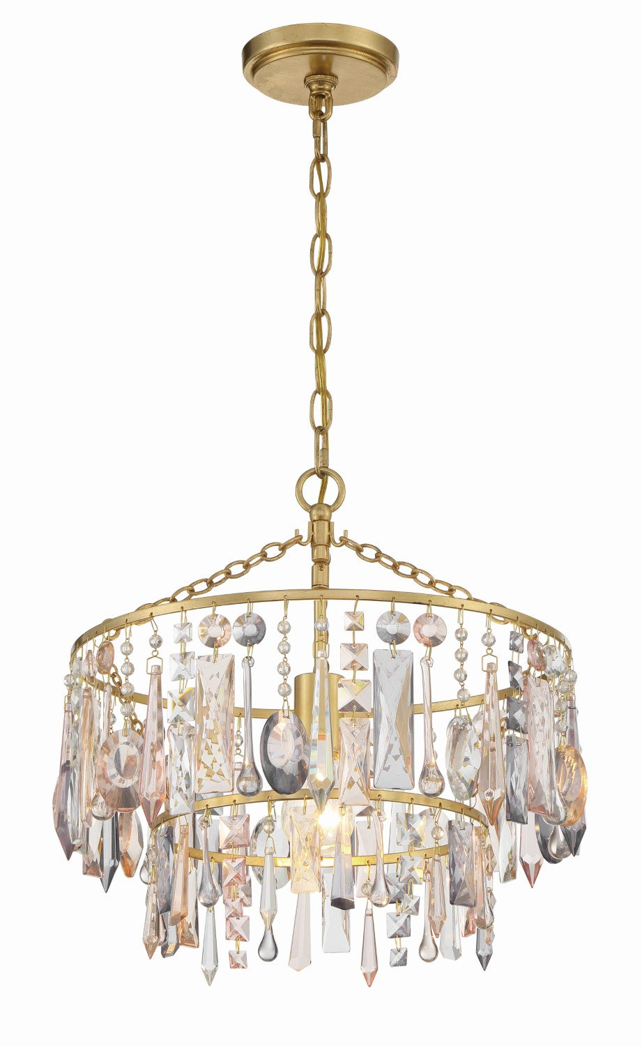 Crystorama ELS-7100-GA Elsa 1 Light Pendant - Antique Gold