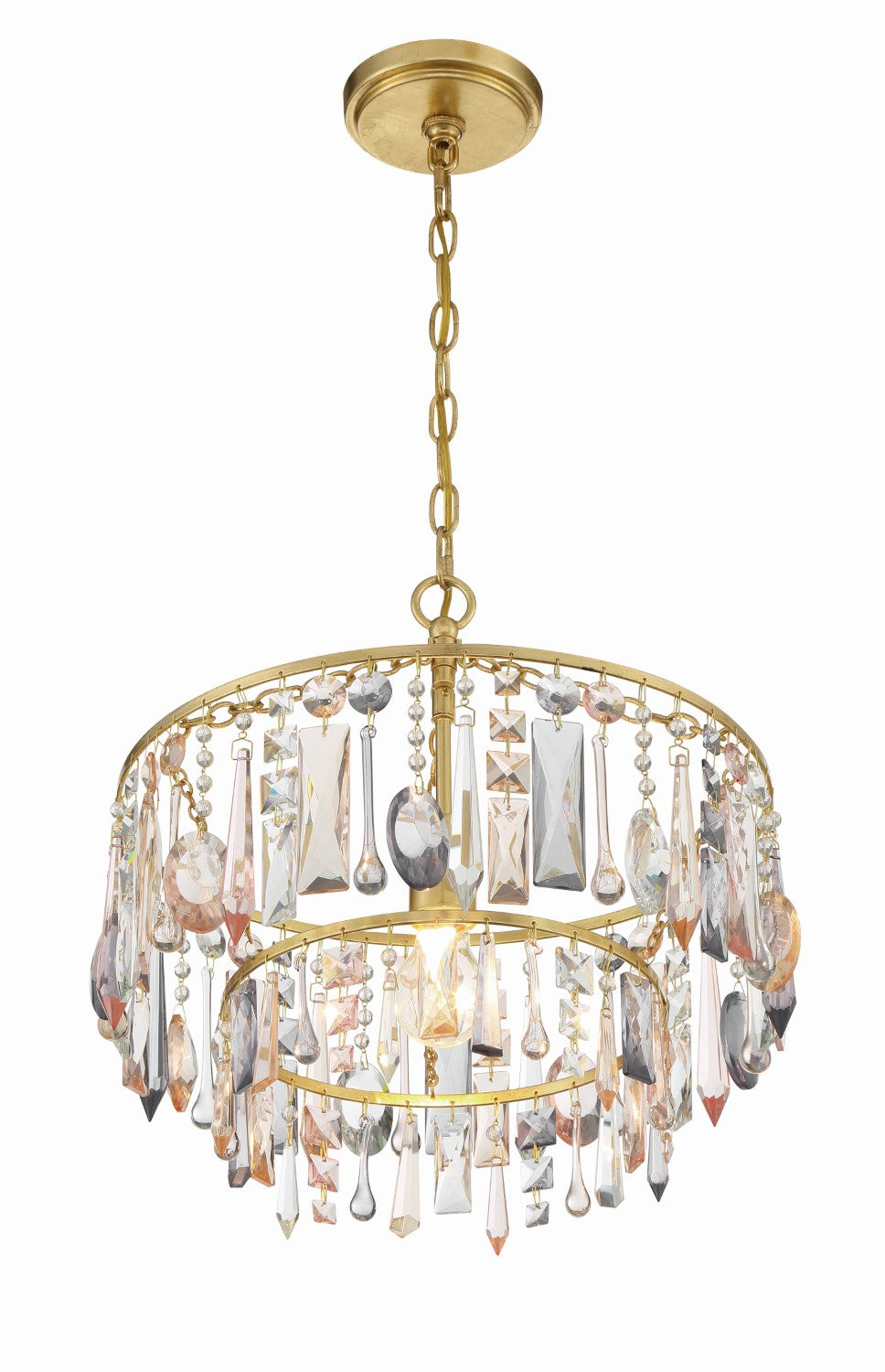 Crystorama ELS-7100-GA Elsa 1 Light Pendant - Antique Gold