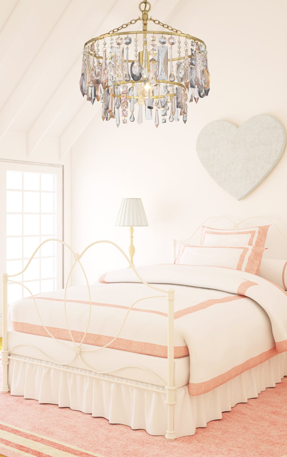 Crystorama ELS-7100-GA Elsa 1 Light Pendant - Antique Gold