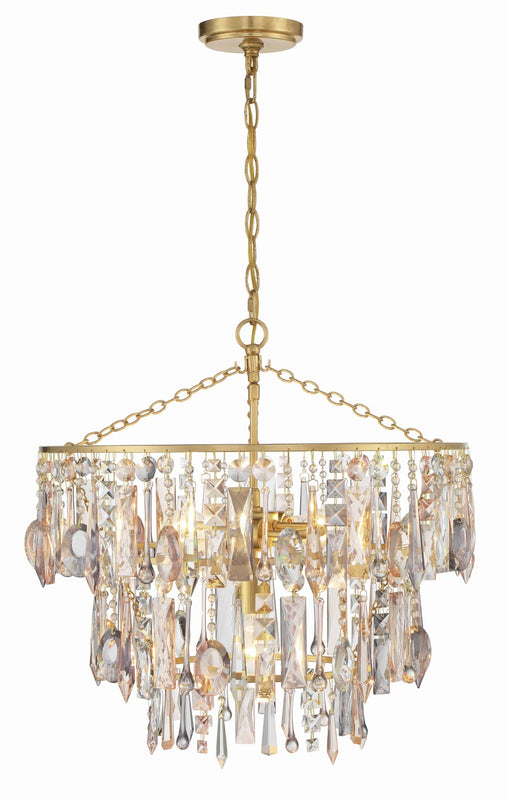 Crystorama ELS-7103-GA Elsa 3 Light Pendant - Antique Gold
