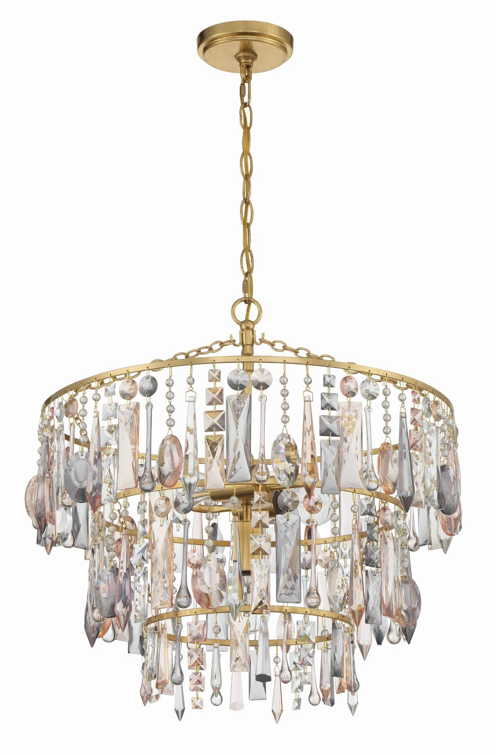 Crystorama ELS-7103-GA Elsa 3 Light Pendant - Antique Gold