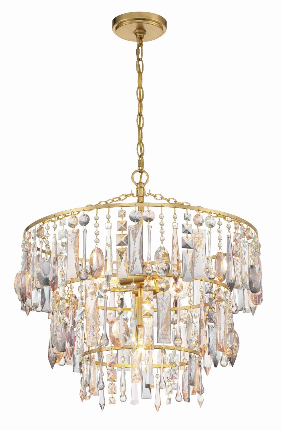 Crystorama ELS-7103-GA Elsa 3 Light Pendant - Antique Gold