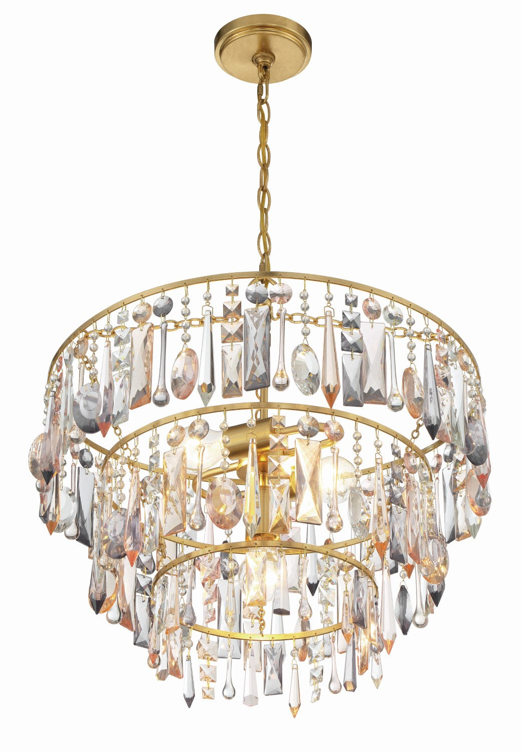 Crystorama ELS-7103-GA Elsa 3 Light Pendant - Antique Gold