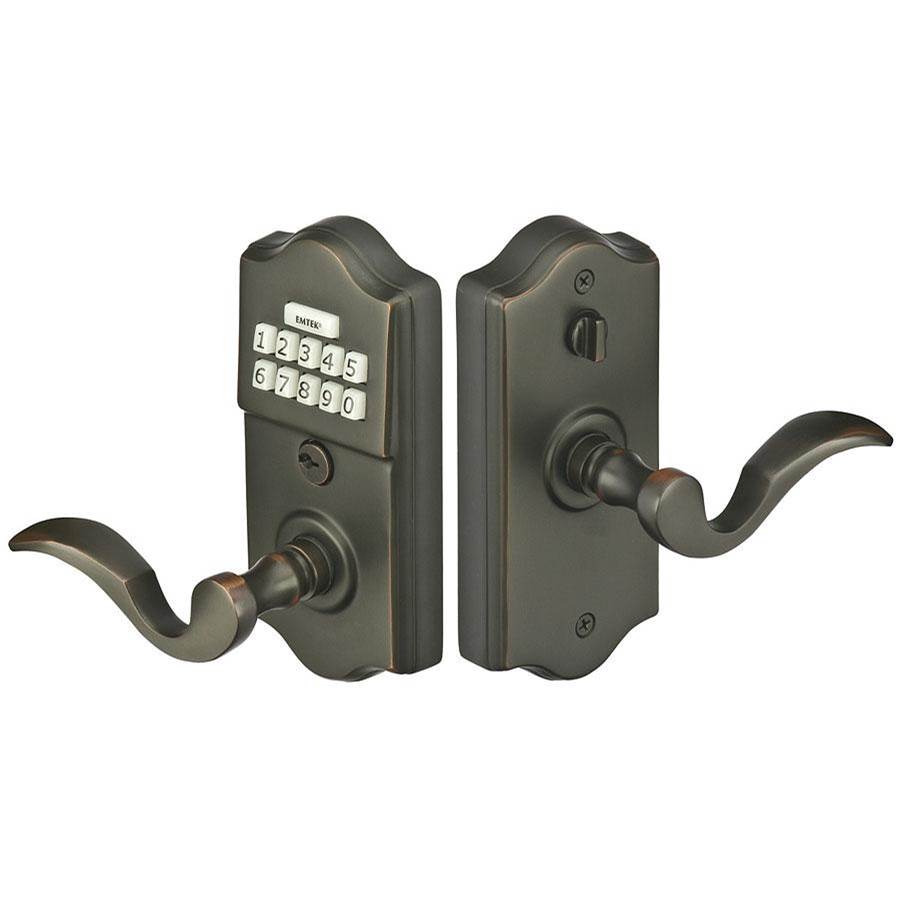 Emtek E2200CRH Strm/Gate Function , Brass Keypd Lever Set , Cortina Lever RH - Parent
