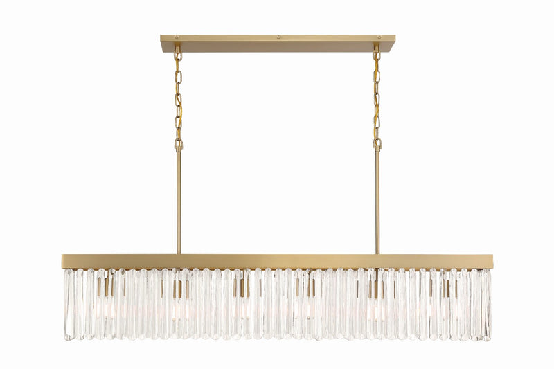 Crystorama EMO-5407 Emory 6 Light Linear Chandelier